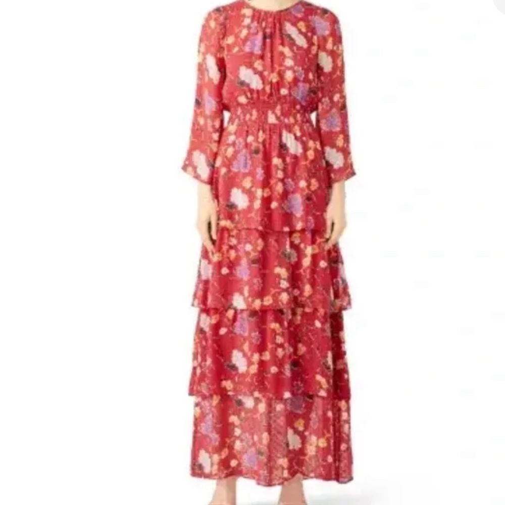 by Timo Semi  couture layered floral maxi dress
 Women’s Medium EUC